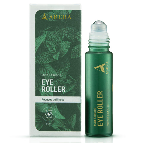 Abera Eye Roller Serum with Mint Essence for Men, Vitamin C and Peptides - Energizing Serum for Dark Circles and Puffiness, Fine Lines, Wrinkles, 0.34 fl oz