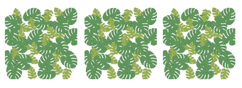 Sparkly Tropical Monstera Palm Leaf Paper Confetti, Green/Light Green Pack of 3