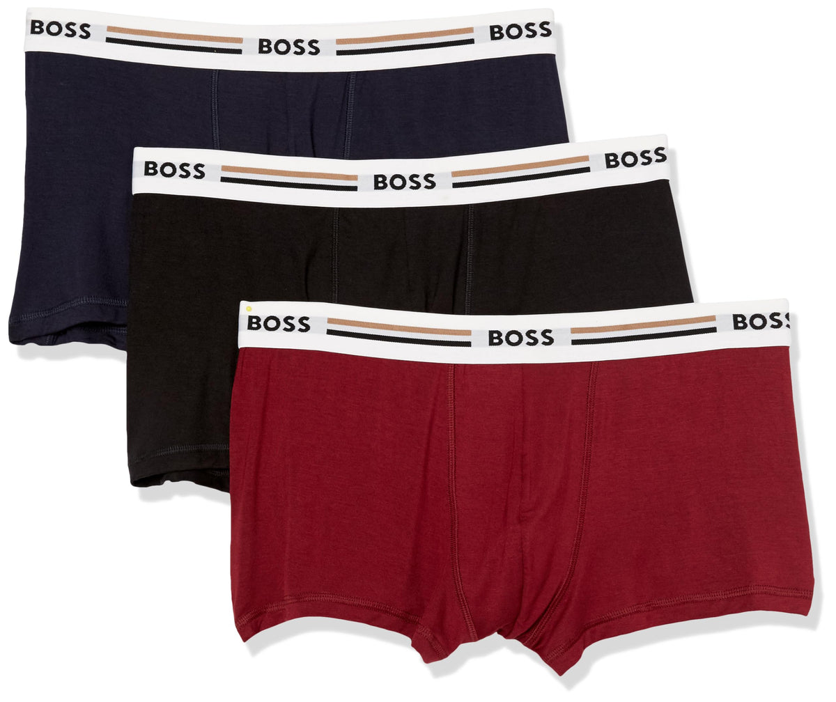 BOSS 3-Pack Iconic Stripe Waistband Trunks