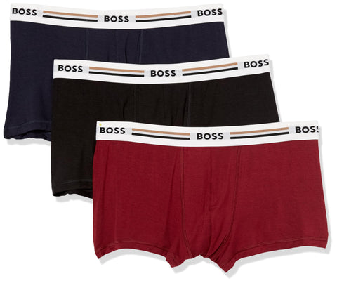 BOSS 3-Pack Iconic Stripe Waistband Trunks