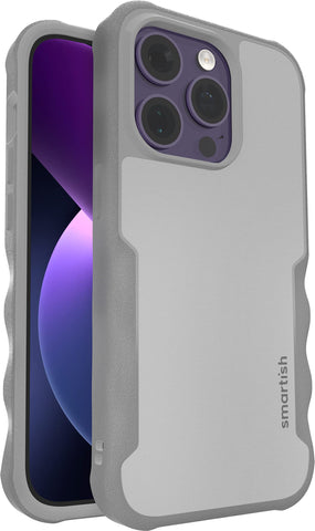 Smartish iPhone 14 Pro Protective Magnetic Case - Gripzilla Compatible with MagSafe [Rugged + Tough] Heavy Duty Grip Slim Cover w/Drop Tested Protection for Apple iPhone 14 Pro - Gray Area