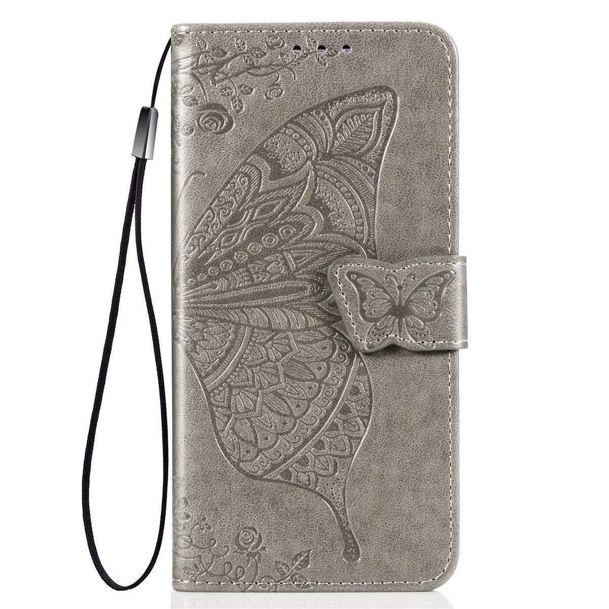 TingYR Case for Samsung Galaxy Quantum 2 Cover, Cover Flip Case Stylish Wallet Case with Card Slots Shockproof, Case for Samsung Galaxy Quantum 2 Smartphone.(Gray)