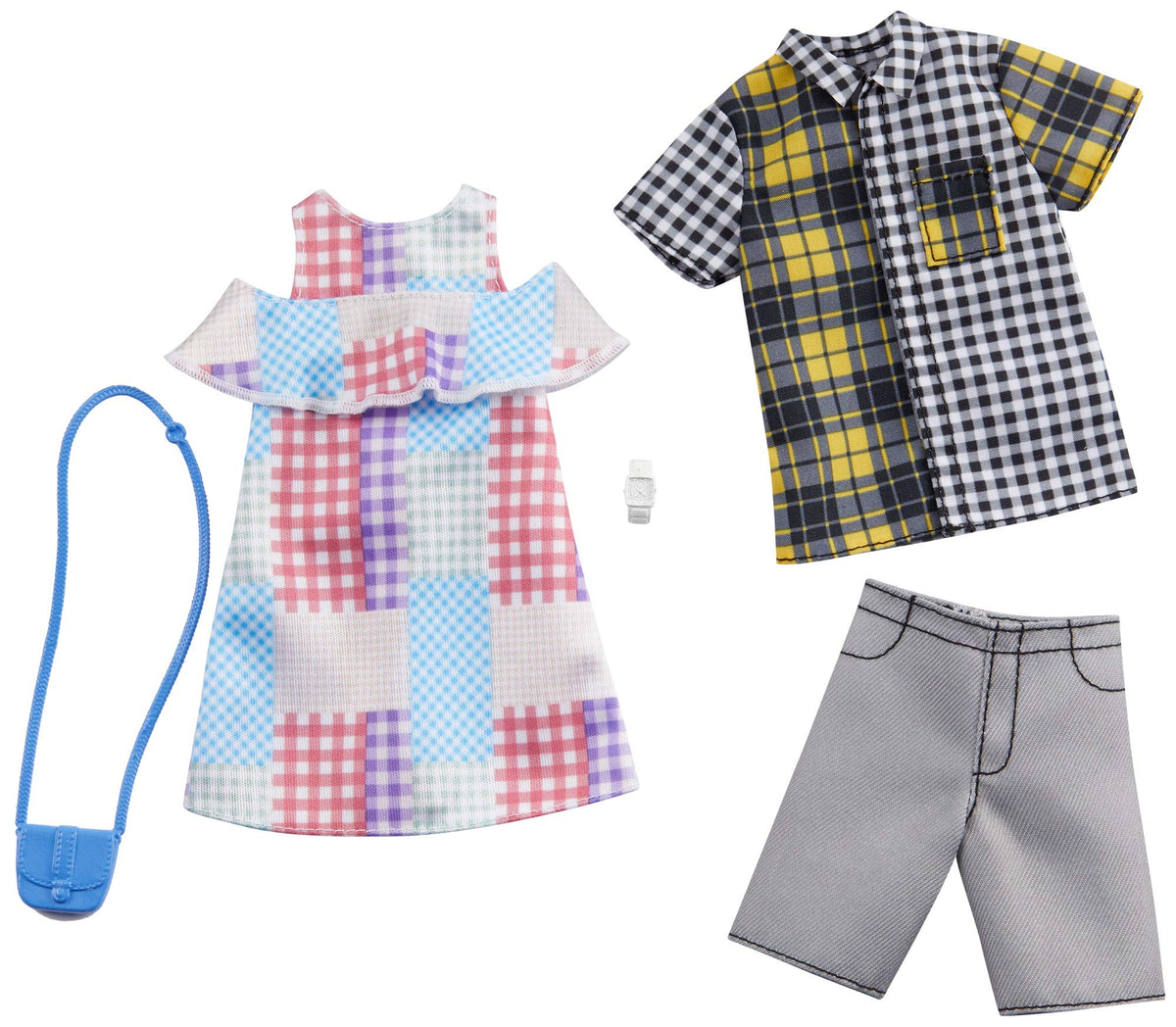Barbie Fashion Pack with 1 Outfit Doll and 1 for Ken Doll, 4
