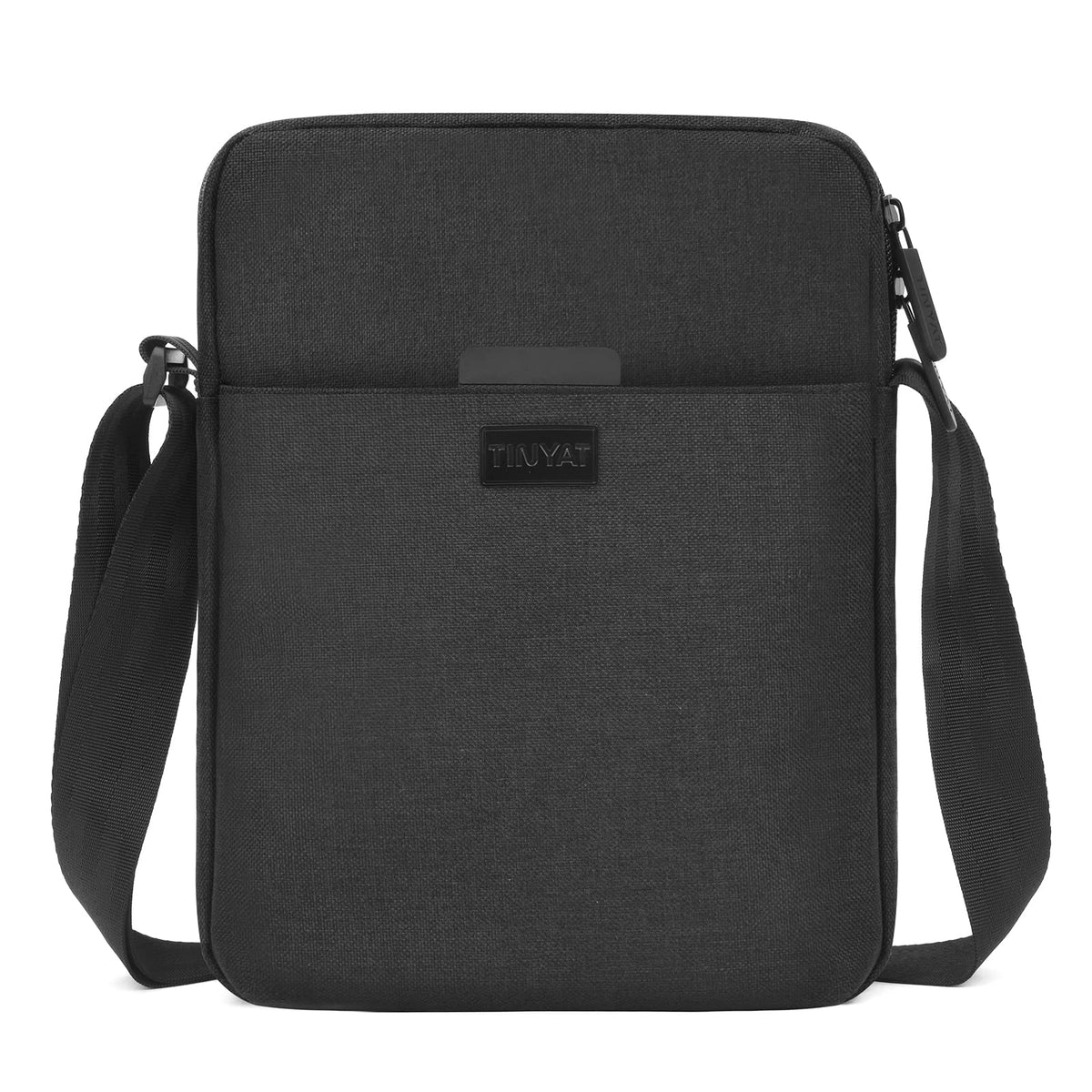 flintronic Mens Shoulder Bag, Waterproof Messenger Bag with Adjustable Strap, Lightweight Work Bag with Multiple Pockets, Crossbody Bag for Working Shopping School Travel Daily Use(Black)