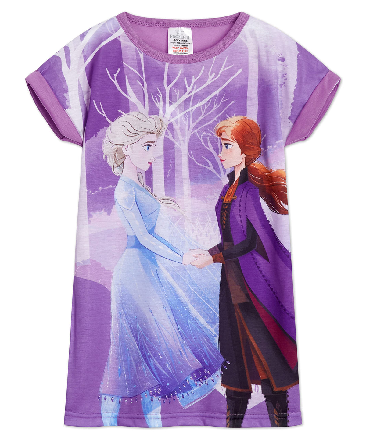Disney Princess Girls Nightdress Soft Breathable Nightwear Girls PJs, (Purple Frozen, 11-12 Years)