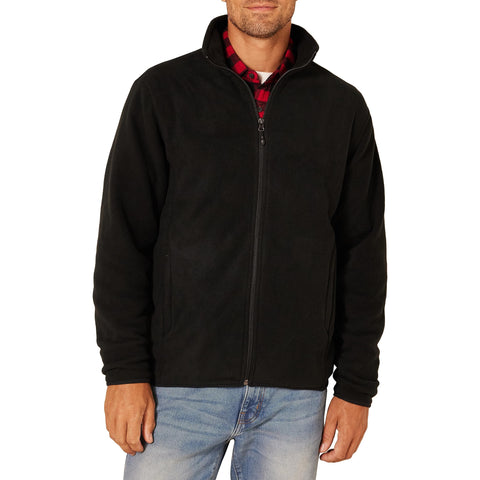 Amazon Essentials Mens Full-Zip Fleece Jacket (Available in Big & Tall), Black, M