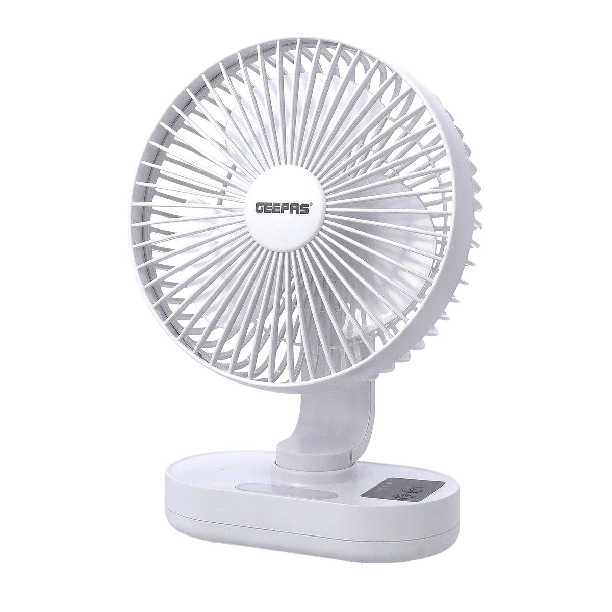 GEEPAS 8-inch Portable Rechargeable Desk Fan Adjustable Fan Head, 3 Speeds Silent Rechargeable Lithium Battery C Type Charger Floor Fan Up to 9 Hour Runtime, Adjustable Foldable Desk Table Fan