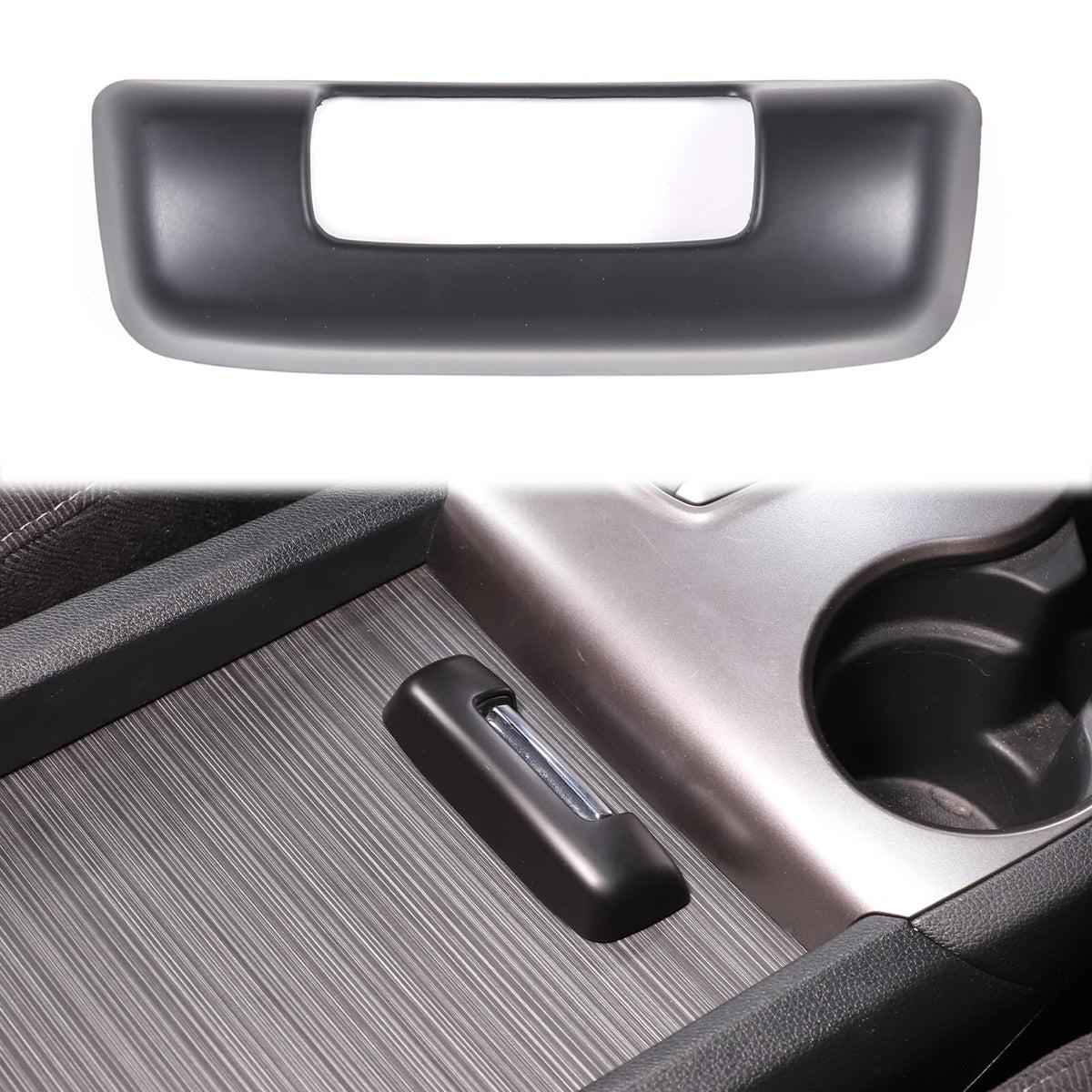 Heutamo Armrest Box Handle Switch Cover Compatible with Honda Pilot 2015-2022,Center Console Armrest Storage Box Handle Switch Cover Trims Interior Decoration Accessories (Matt Black)