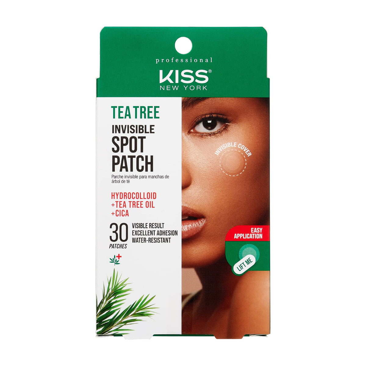 Kiss New York Hydrocolloid Acne Pimple Patch (Hydrocolloid, Tea Tree Oil, CICA) for Zits and Blemishes, Korean Skin Care Spot Treatment Stickers for Face and Skin, 30 Patches