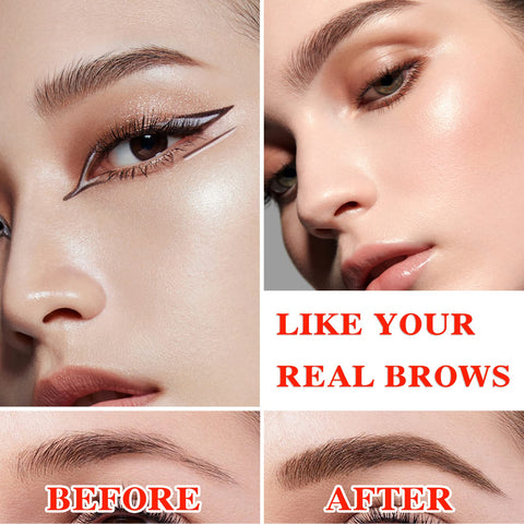 3P Eyebrow Tattoo Pen,Eyebrow Pencil Waterproof Eyebrow Microblading Brow Pen,Brow Pencil,Long Lasting Eyebrow Makeup,Creates Natural Looking Perfect Brows ?Dark Brown?