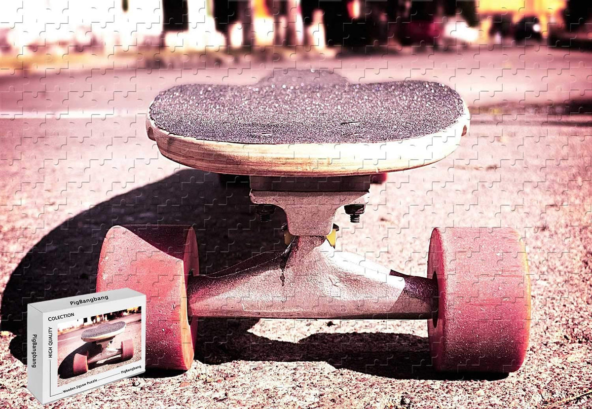 500 Piece Jigsaw Puzzle - Skateboard Wood-Material Large Size,20.6 X 15.1 Inch