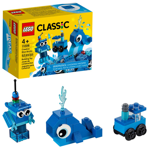 LEGO Classic Creative Blue Bricks 11006 KidsÃƒÆ’Ã‚Â¢ÃƒÂ¢Ã¢â‚¬Å¡Ã‚Â¬ÃƒÂ¢Ã¢â‚¬Å¾Ã‚Â¢ Building Toy Starter Set with Blue Bricks to Inspire Imaginative Play (52 Pieces)