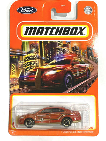 Matchbox Ford Police Interceptor 81/100 red