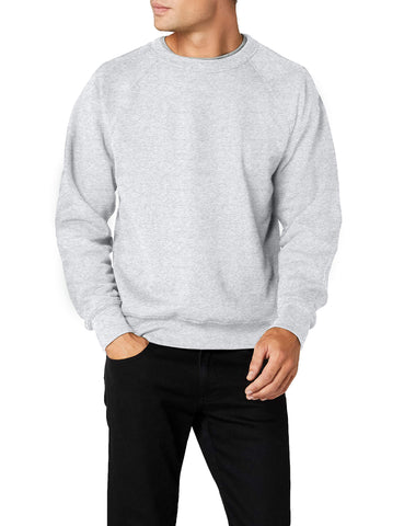 Geeney Mens Raglan Classic Sweater, Grey, M UK