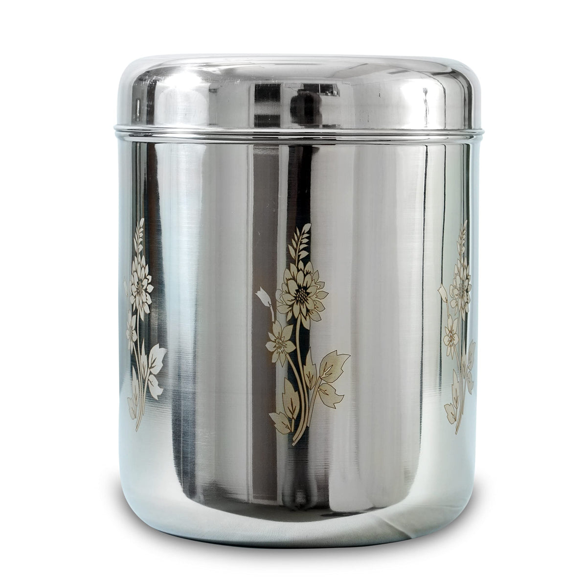 STARDOM 100% Stainless Steel 5200ml Canister Kitchen Dabba with Lid | Storage Box Container | Silver Storage Box , (Size 23.6 CM)