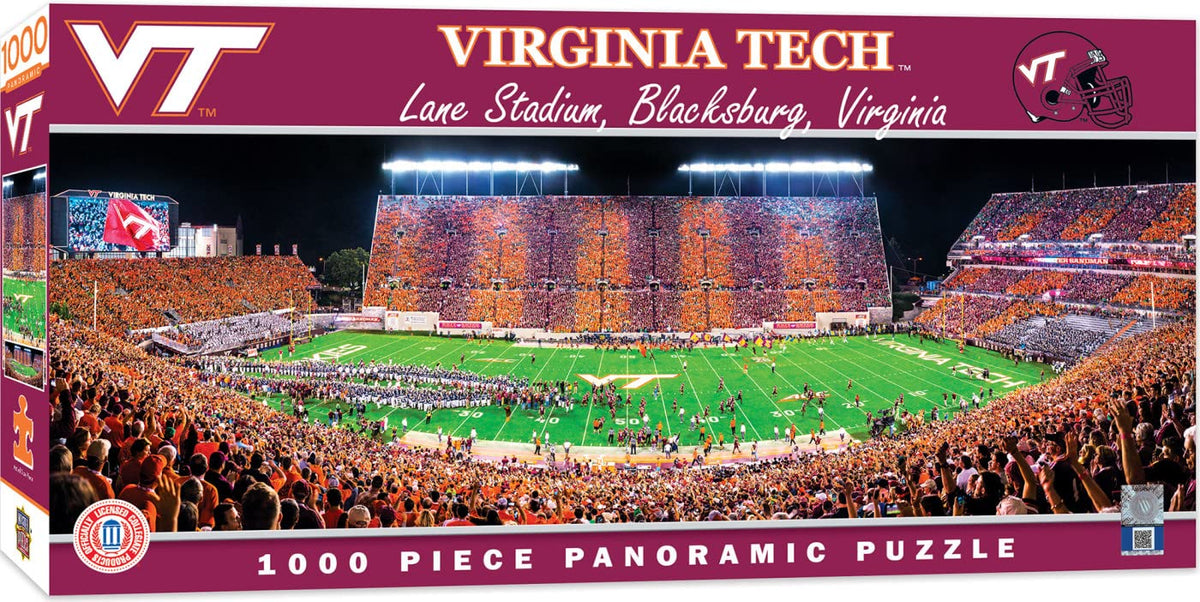 MasterPieces 1000 Piece Sports Jigsaw Puzzle - NCAA Virginia Tech Center View Panoramic - 13"x39"