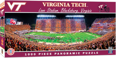 MasterPieces 1000 Piece Sports Jigsaw Puzzle - NCAA Virginia Tech Center View Panoramic - 13"x39"