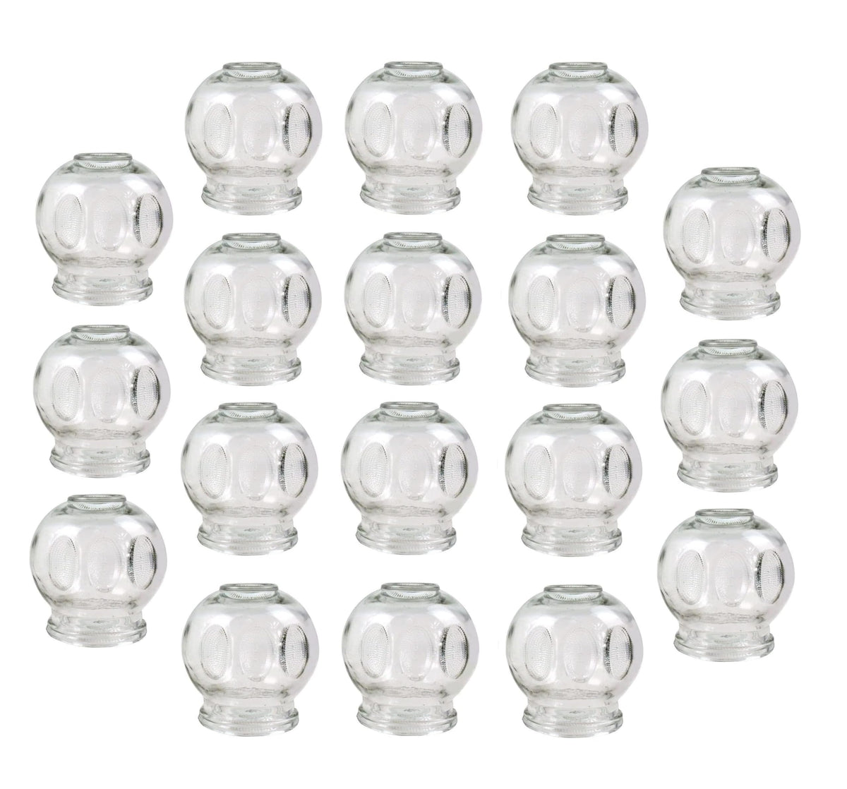 Glass Cupping Set (Fire Cupping) Cupping Glass Cupping Glasses, Vacuum Massage for Muscle Relaxation and Pain Relief, Therapy Detoxification Alternative Medicine, Cupping Banki (18 Pieces, 7.5 cm)