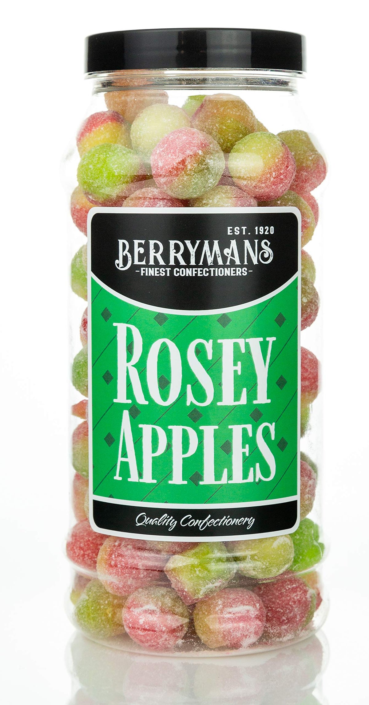 Original Rosey Apples Rosy Apples Retro Boiled Sweets Gift Jar by Berrymans Sweet Shop - Classic Sweets, Traditional Taste.