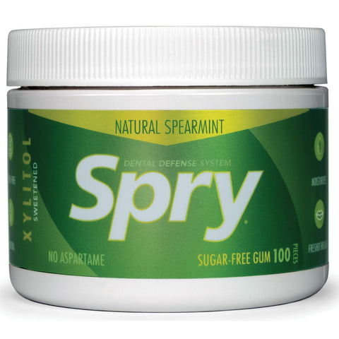Spry Xylitol Gum Spearmint 100 Pieces