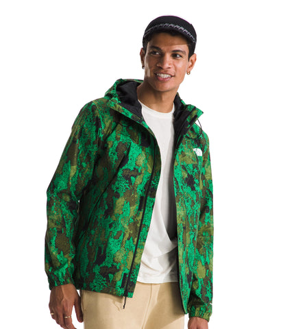 THE NORTH FACE Men's Antora Waterproof Jacket (Standard and Big Size), Optic Emerald Generative Camo Print, Large