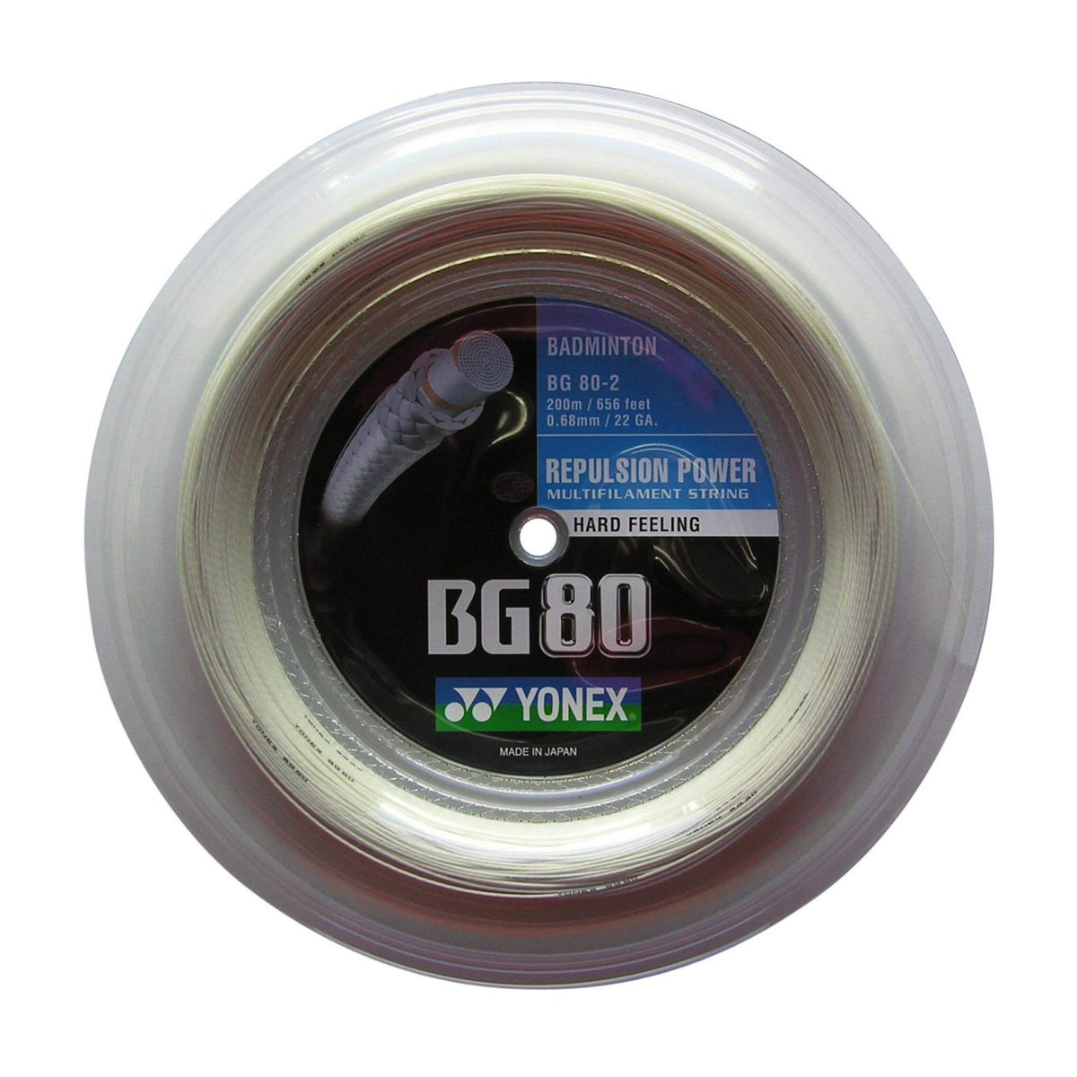 Yonex BG-80 Roll Rope Black,Black,Roll with 200m