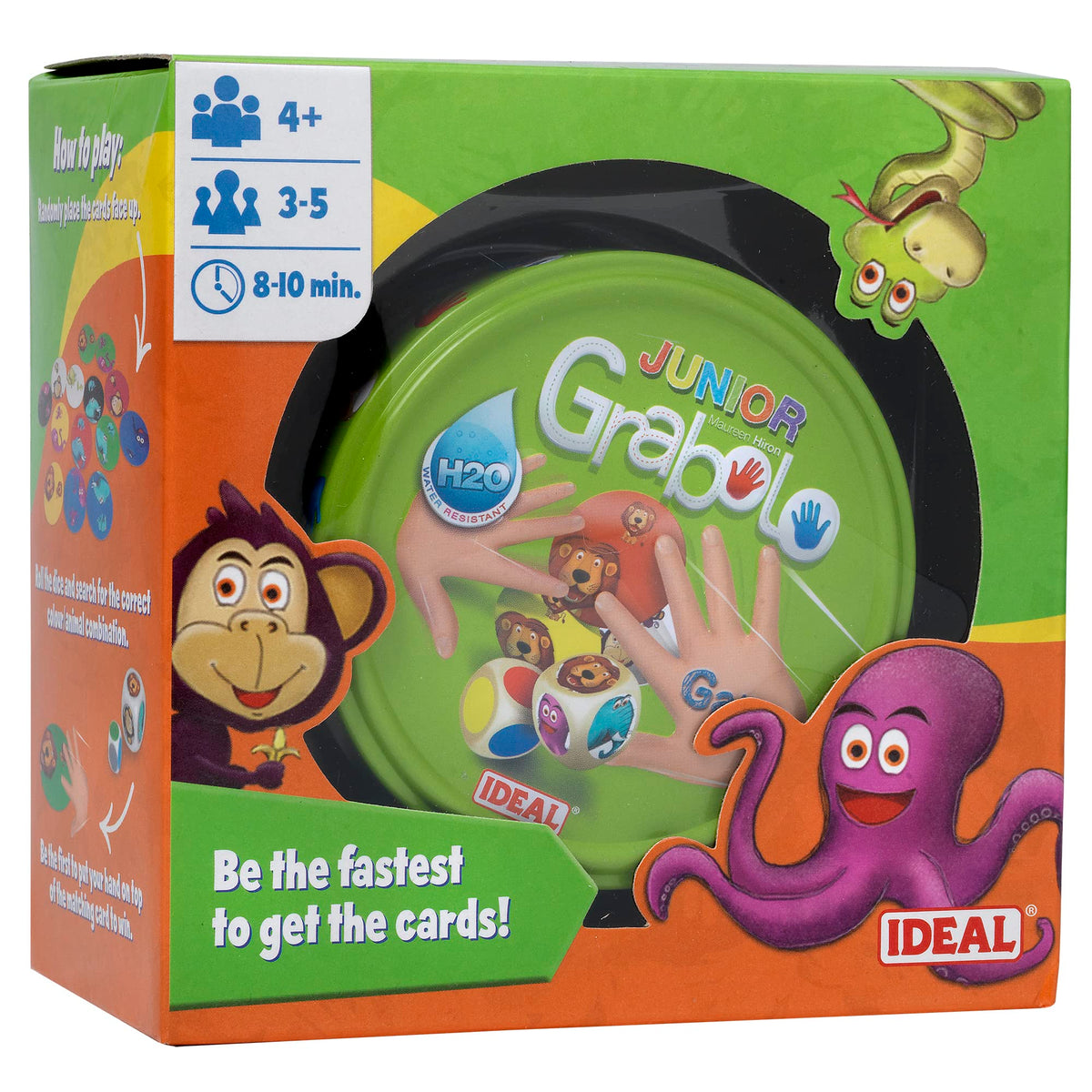 Ideal | Grabolo Junior: The Fast paced Matching Card Game | Card Games | Travel Games | for 3-5 Players | Ages 4+