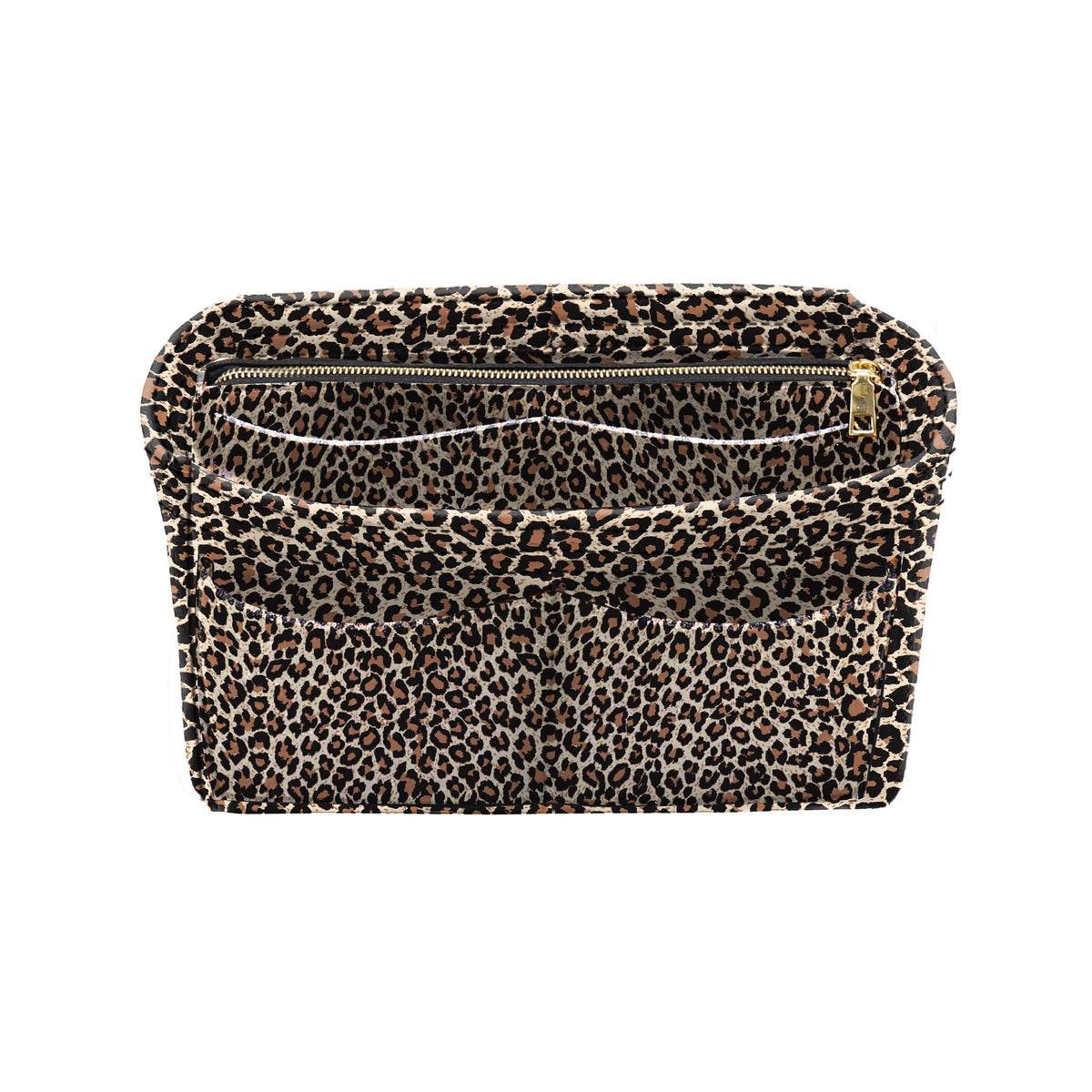 LEXSION Purse Tote Diaper Bag Organizer Lightweight Felt Insert Bag in Bag with Zipper Inner Pocket For Neverful Speedy 8021 B-Leopard2 L