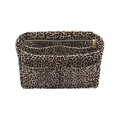 LEXSION Purse Tote Diaper Bag Organizer Lightweight Felt Insert Bag in Bag with Zipper Inner Pocket For Neverful Speedy 8021 B-Leopard2 L