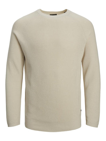 Bestseller A/S Men's Jjematt Knit Crew Neck Noos Jumper, Moonbeam, M