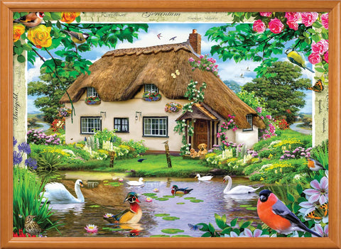 MasterPieces Cottages 1000 Puzzles Collection - Swan Cottage 1000 Piece Jigsaw Puzzle