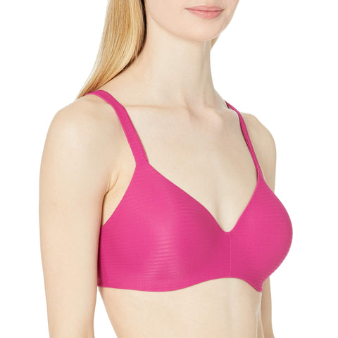 Hanes Ultimate womens Ultimate T-shirt Soft Wireless Dhhu03 T Shirt Bra, Fresh Berry Micro Dot, 34B US
