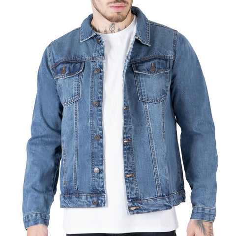 NOROZE Men's Western Style Jacket, Men's Jean Jackets Denim Classic Washed Vintage Men's Trucker Jackets Winter Casual Coat Warm (M, Blue)