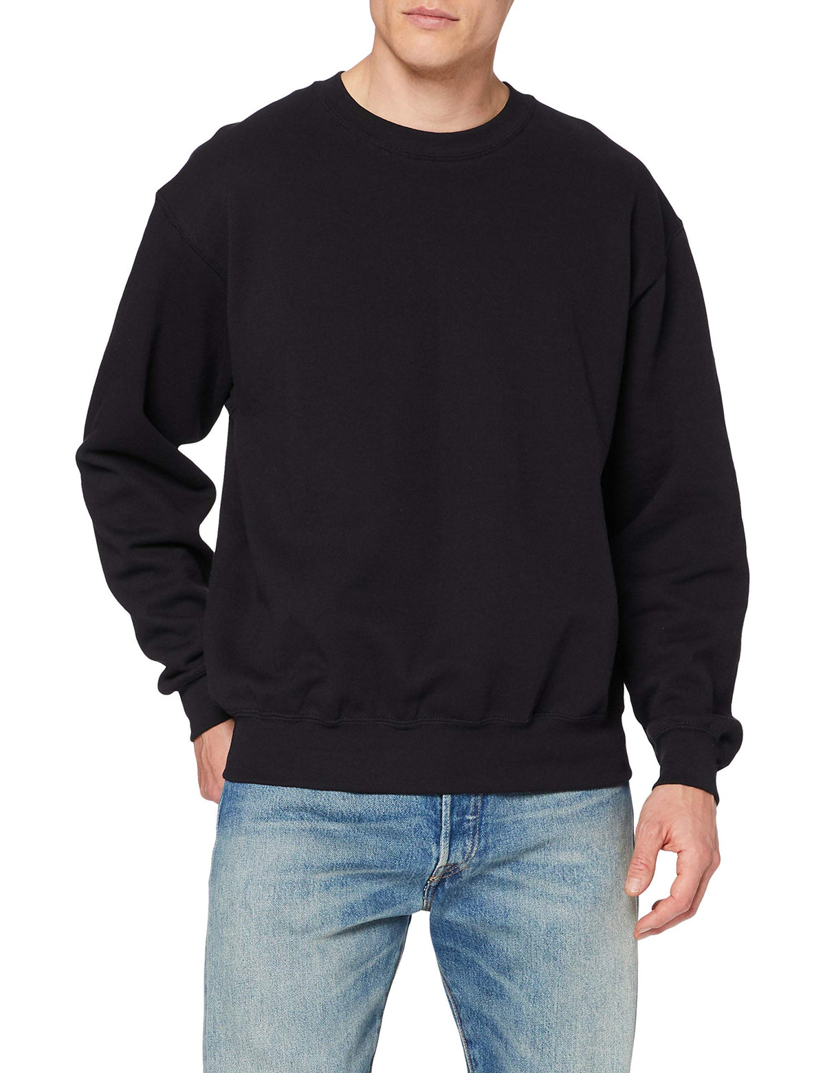 Fruit of the Loom Mens 62-202-0 Pullover Sweater, Black, 3XL