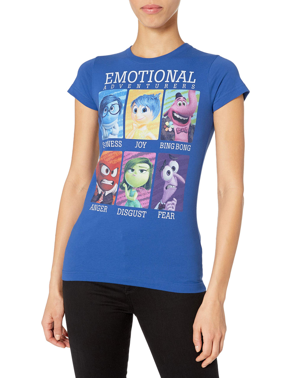 Disney womens Inside Out Yearbook Graphic Tee T Shirt, Royal, 2X US