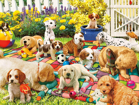 Buffalo Games - Puppy Playground - 750 Piece Jigsaw Puzzle Multicolor, 24"L X 18"W