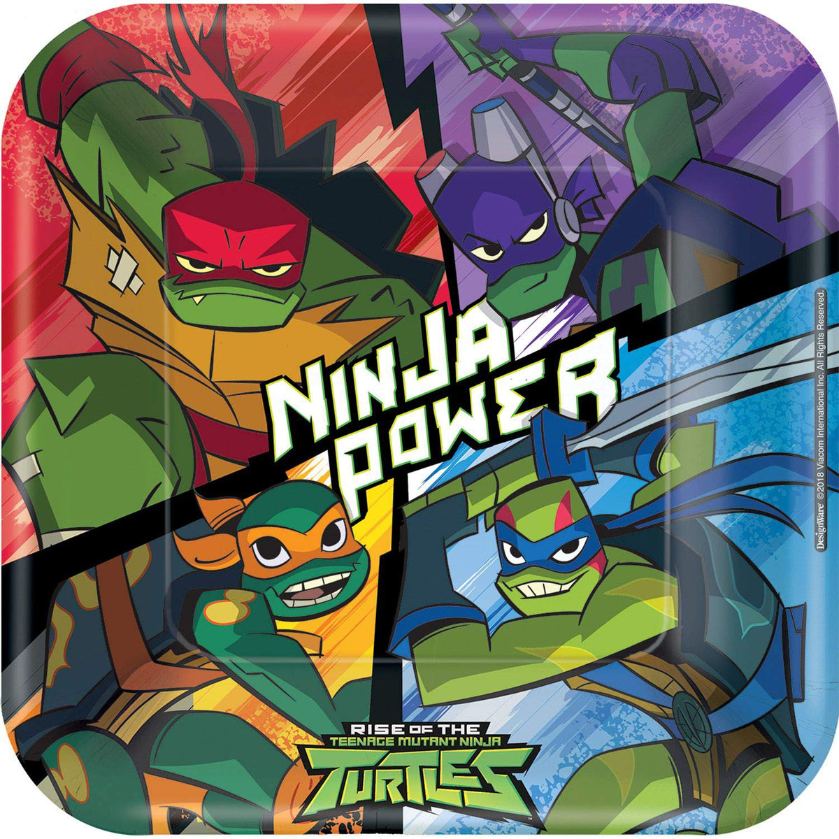 amscan 552209 - Teenage Mutant Ninja Turtles Party Paper Plates - 8 Pack
