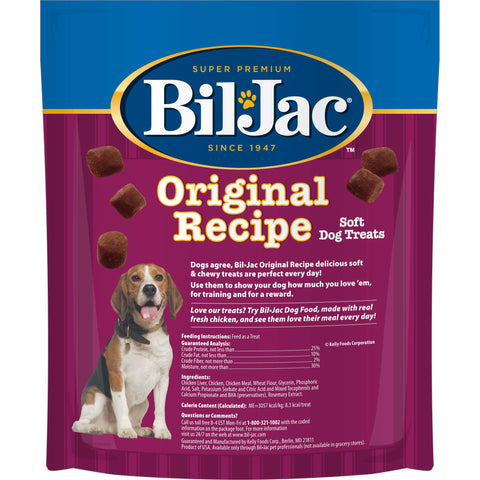 Bil-Jac Dog Treats - Original Recipe Chicken Liver Soft Puppy Training Treat Rewards, 10oz Resealable Double Zipper Pouch (2-Pack)