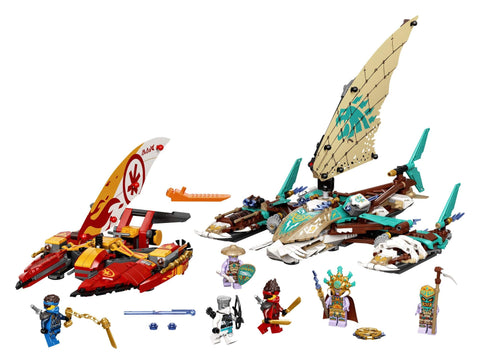 LEGO NINJAGO Catamaran Sea Battle 71748 Building Kit; Ninja Playset Featuring Catamaran Toys and NINJAGO Kai, Jay and Zane; Best Gift for Kids Who Love Creative Play, New 2021 (780 Pieces)