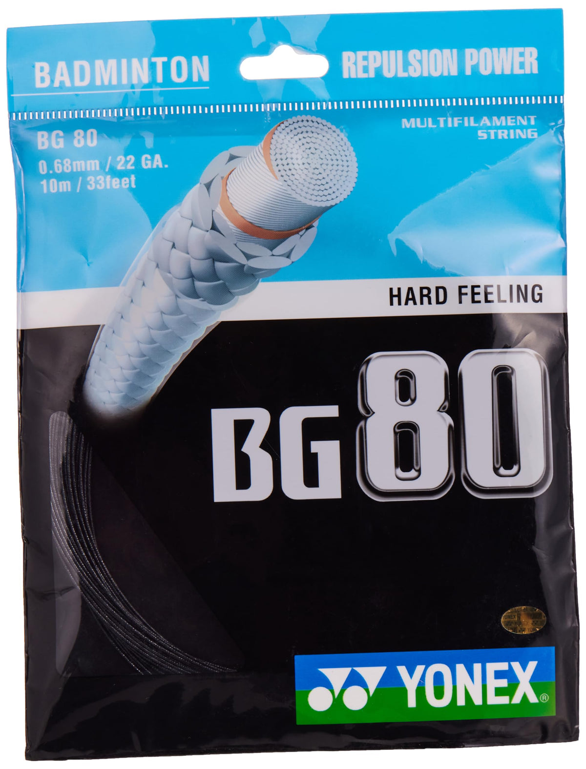YONEX BG80 0.68mm Badminton Set (Black)
