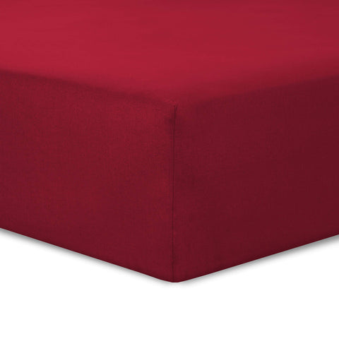 Vision Fitted sheet, 100% cotton, red, 180 x 200 cm
