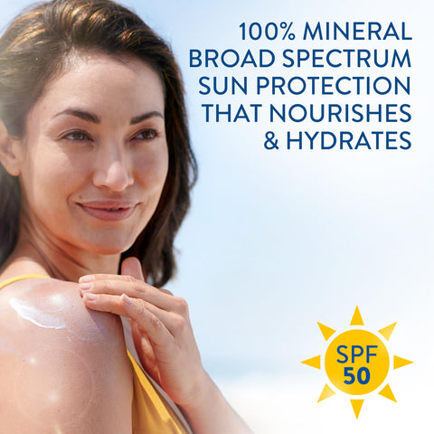 Cetaphil Sheer Mineral Sunscreen Lotion for Face & Body, 3 fl oz, 100% Mineral Sunscreen: Zinc Oxide & Titanium Dioxide, Broad Spectrum SPF 30, For Sensitive Skin