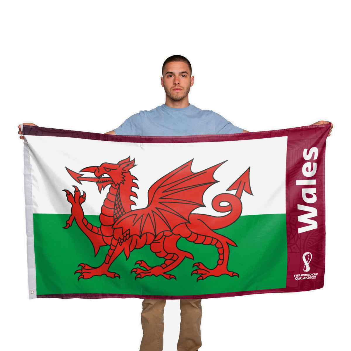 FOCO Officially Licenced Wales FIFA World Cup Qatar 2022 Football Flag