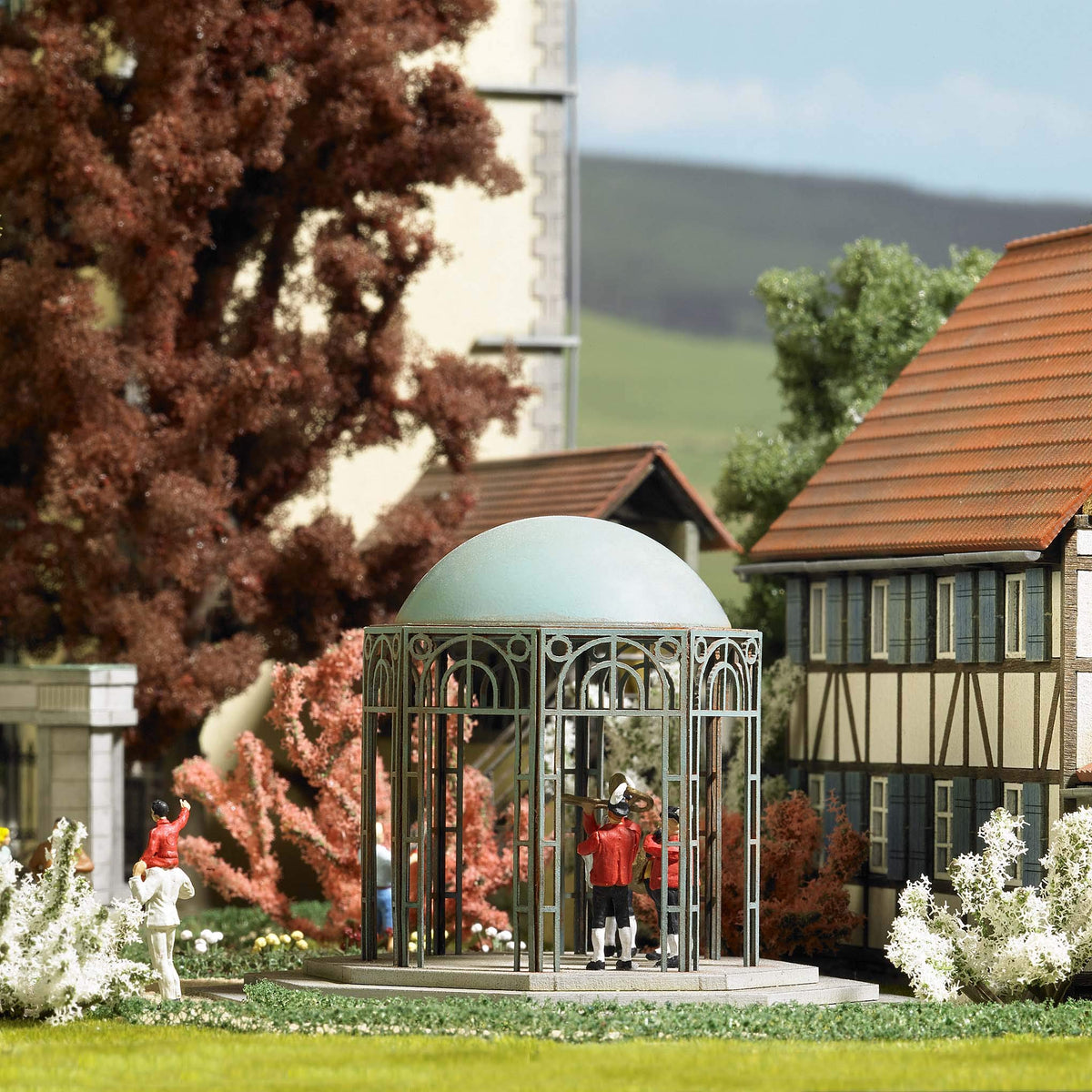 Busch 1578 Gazebo HO Structure Scale Model Structure