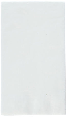 Amscan Disposable Party Guest Towels (16 Pack), White, 8 x 4.5"