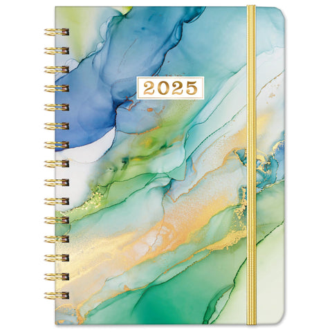 2025 Planner - 2025 Planner Weekly and Monthly, JAN 2025 - DEC 2025, Calendar Planner 2025, 6.3" x 8.4", Tabs, Hardcover, Back Pocket