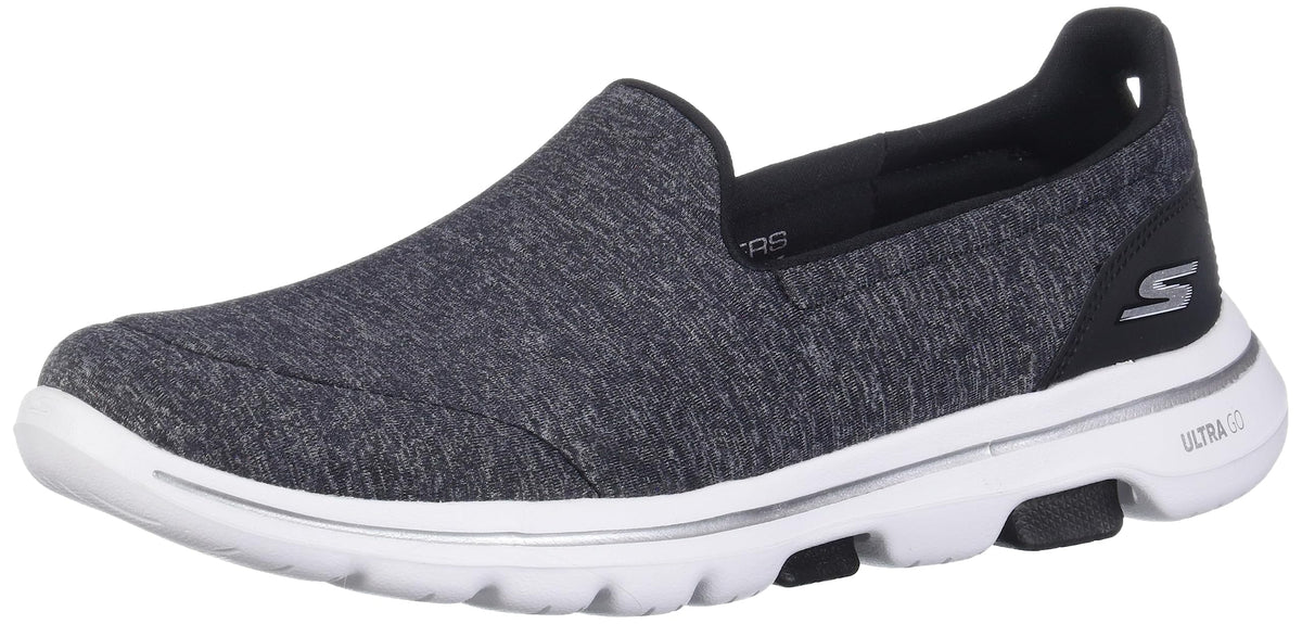 Skechers Women's GO Walk 5-15932 Shoe, Black/White, 6 M US
