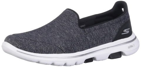 Skechers Women's GO Walk 5-15932 Shoe, Black/White, 6 M US