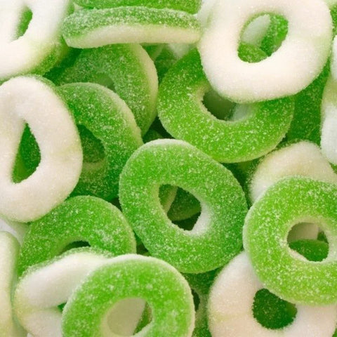 Roch Sweets Sweetzone Fizzy Apple Ring Sweets 1kg Bag