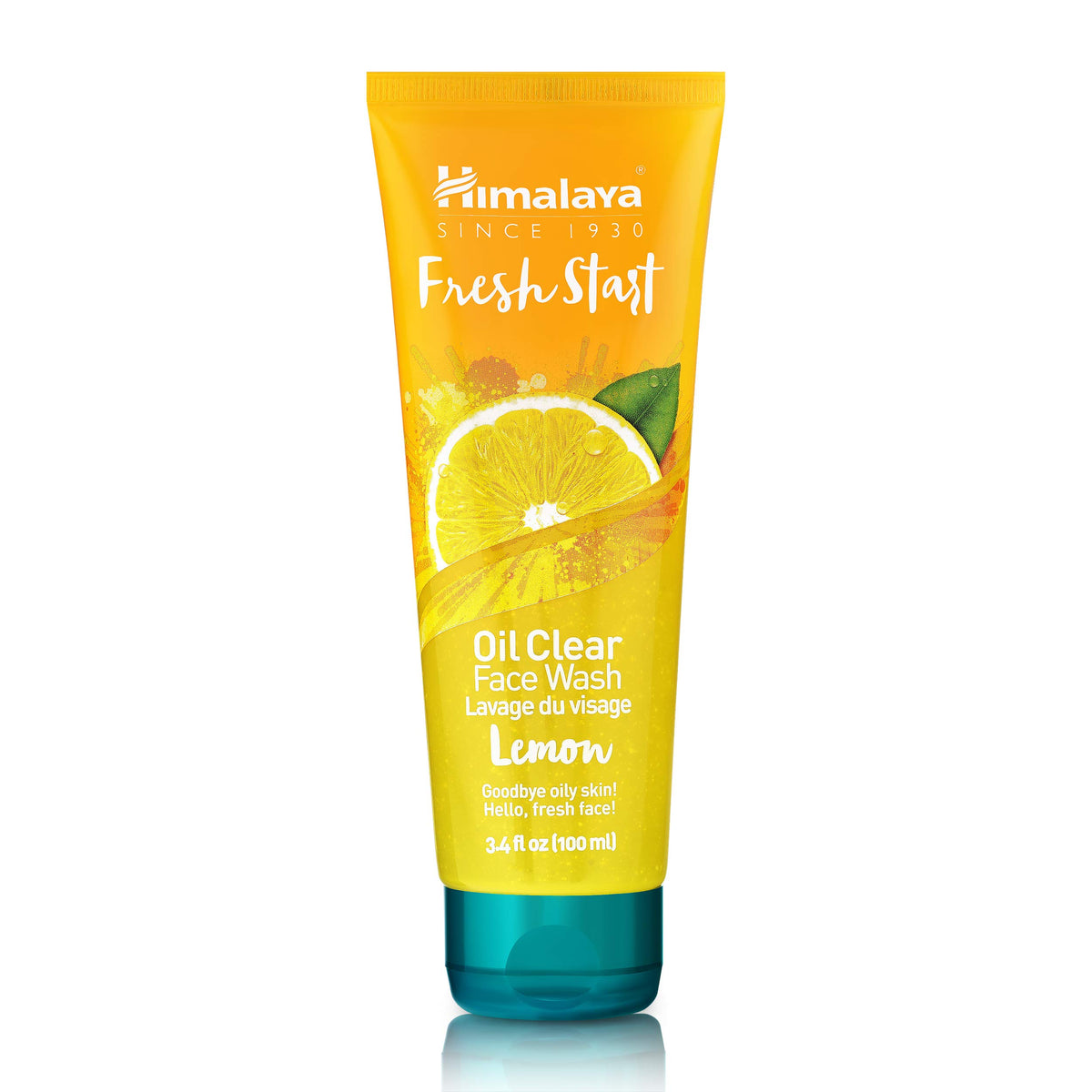 Himalaya Fresh Start Oil Clear Lemon Face Wash, Daily Facial Cleanser for Clean, Soft, Healthy-Looking, Hydrated Skin, Non-Drying for All Skin Types, 3.38 oz